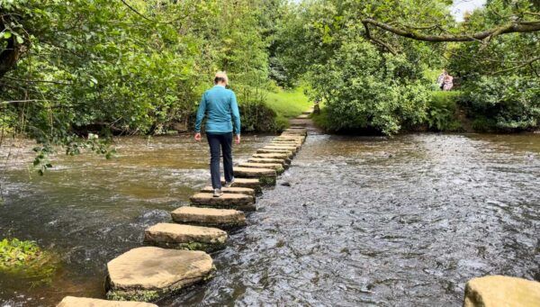 Stepping Stones over River Esk at Lealholm