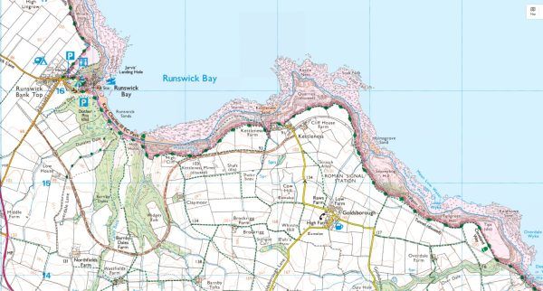 OSMaps - Runswick Kettleness Map & Route